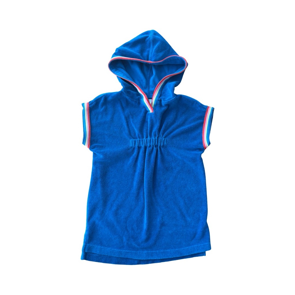 Hanna Andersson Blue Poolside Pullover Terry Beach Coverup 3T